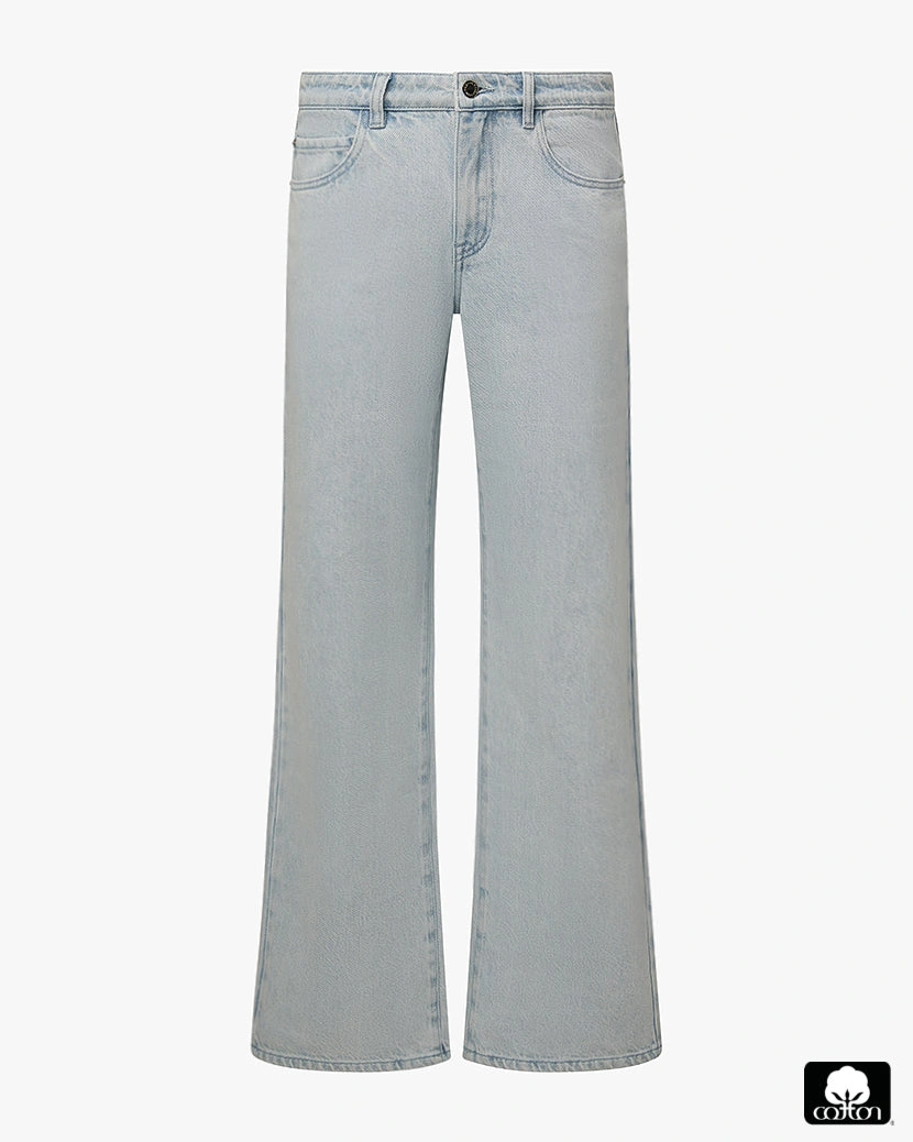 Baggy Mid Rise Suorat Housut – Tyylikäs ja rento look, joka sopii kaikkiin tilanteisiin.